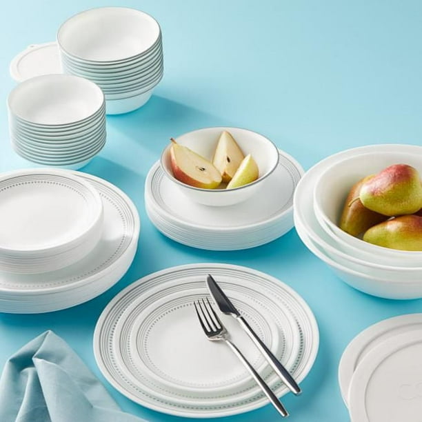 🍽️ Corelle Mystic Gray 12-Piece Dinnerware Set (Service for 4)