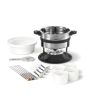 🍽️ 3-in-1 Fondue Set – Magnetic Fork Guide (19 Pieces)