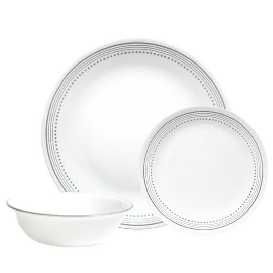 🍽️ Corelle Mystic Gray 12-Piece Dinnerware Set (Service for 4)