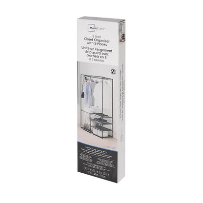 MAINSTAYS - Closet Organizer with S-Hooks