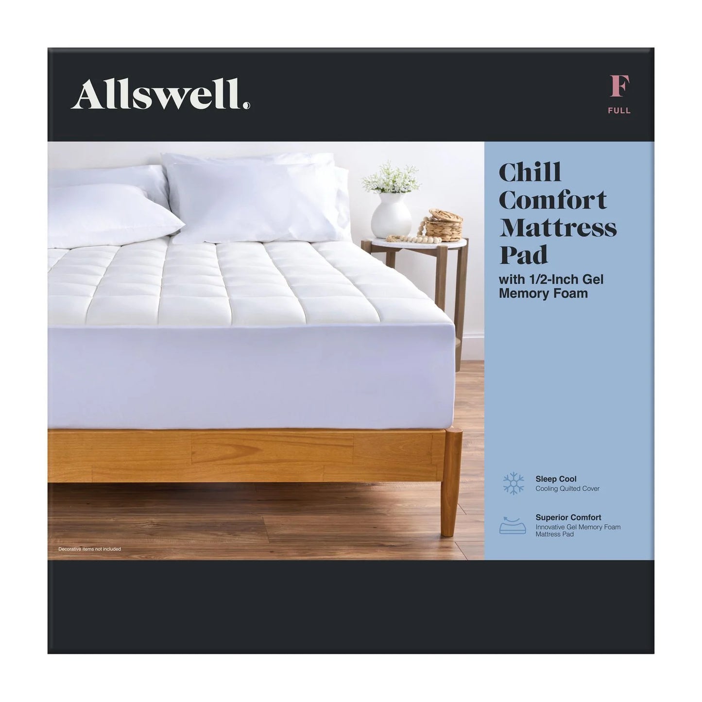 Allswell Washable Gel Memory Foam Mattress Pad, ( king )