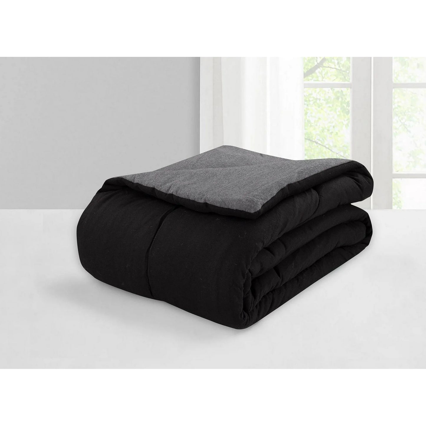 Mainstays Jersey Knit Reversible Comforter – Soft, Lightweight & Cozy