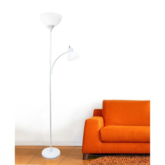 💡 Simple Designs 71.5" silver Floor Lamp with Reading Light
