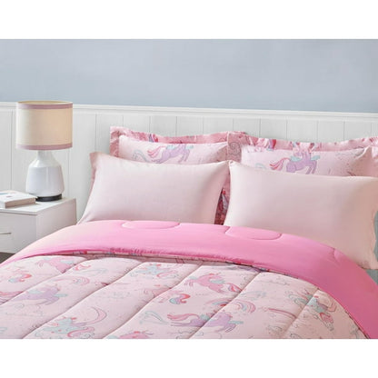 🦄 Mainstays Kids Pink Unicorn Bed in a Bag (Twin)
